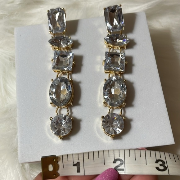 Zara Crystal Dangle Earrings - Picture 12 of 15